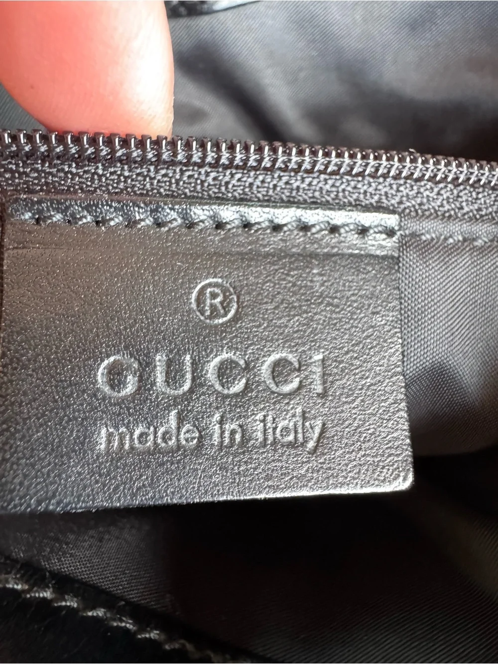GUCCI Women’s Mini Black Nylon Backpack Leather Trim Minimalist 11x10x3”